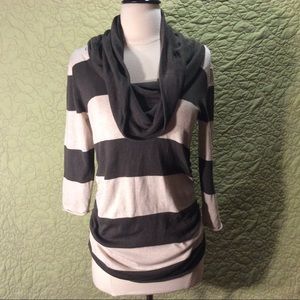 Hooked Up by I.O.T. Striped sweater. Size L.